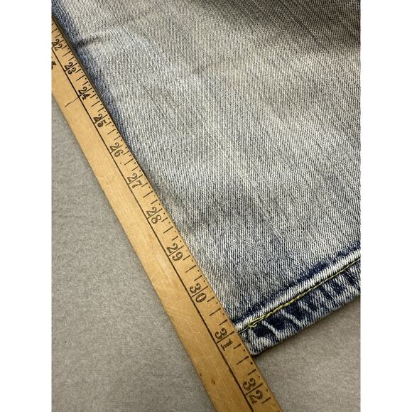 VTG Levi's 518 Jeans Womens 7M Juniors Faded Wash Bleached Look Superlow Bootcut - Picture 5 of 14